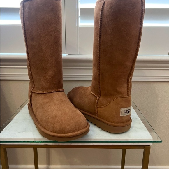 UGG Plush Lamb Fur Boots - Tan - Picture 3 of 16